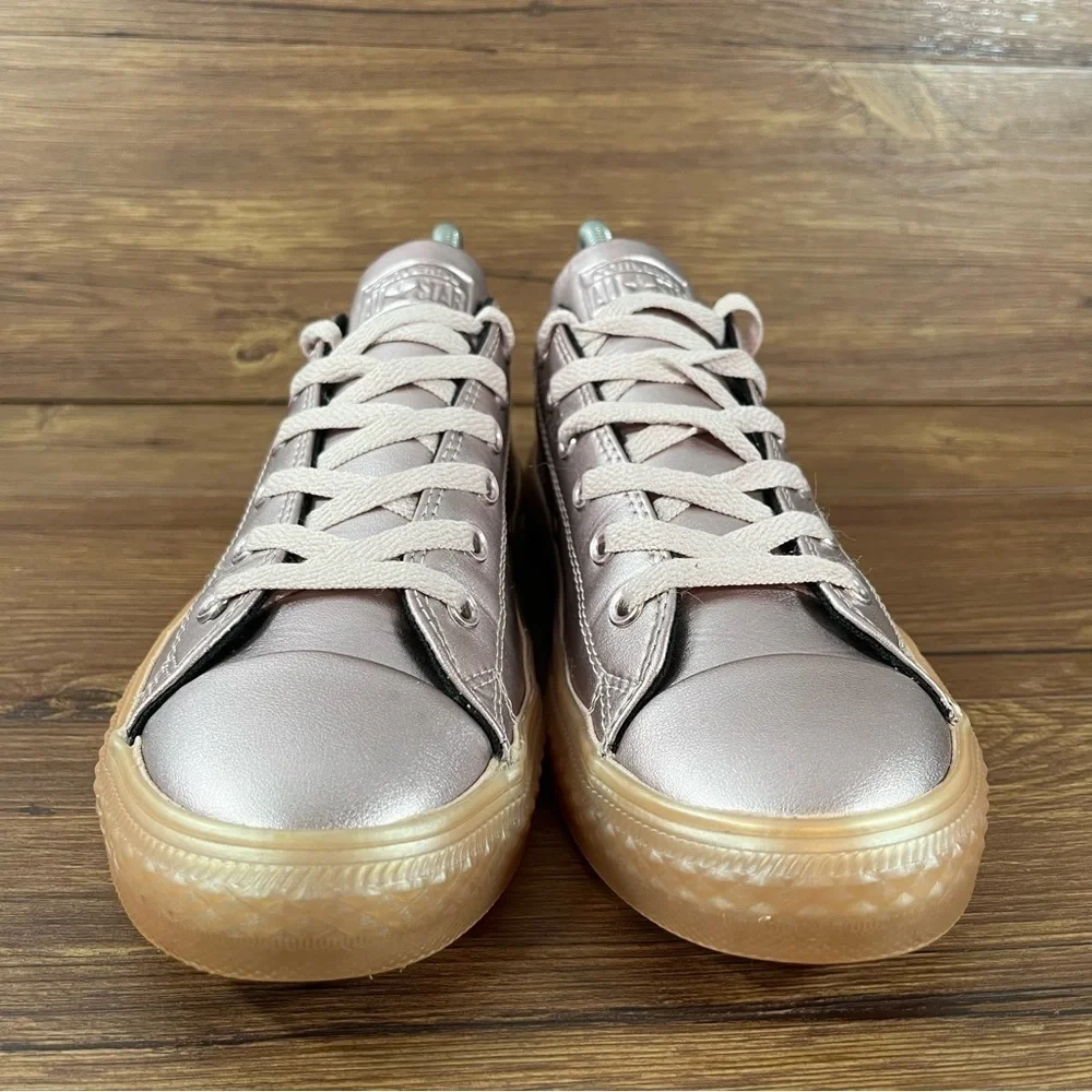Converse Pink Leather Low Top Sneakers‎ Women’s Size 7.5 (6Y) Shoes - Picture 6 of 10